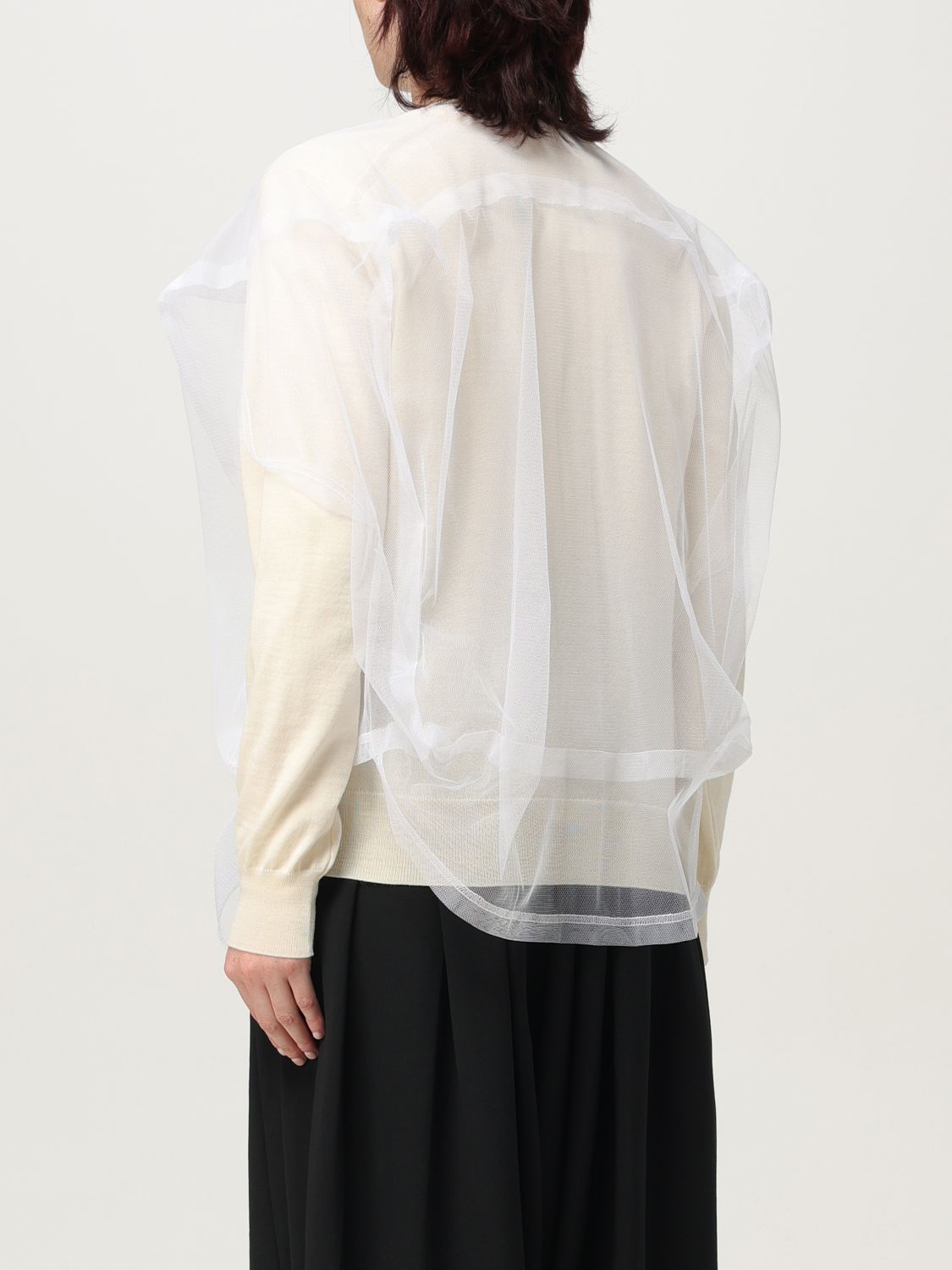 Comme Des Garçons ruffled flower top - Black