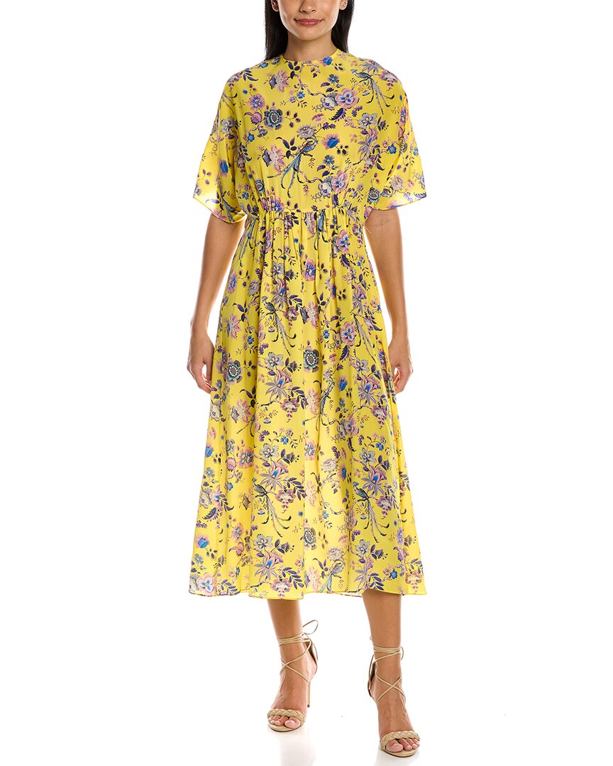 V-Back Silk Maxi Dress
