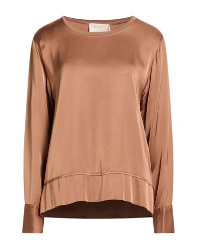 Woman Top Brown Size S Viscose