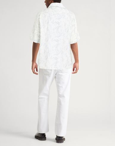 Man Shirt White Size L Linen, Cotton