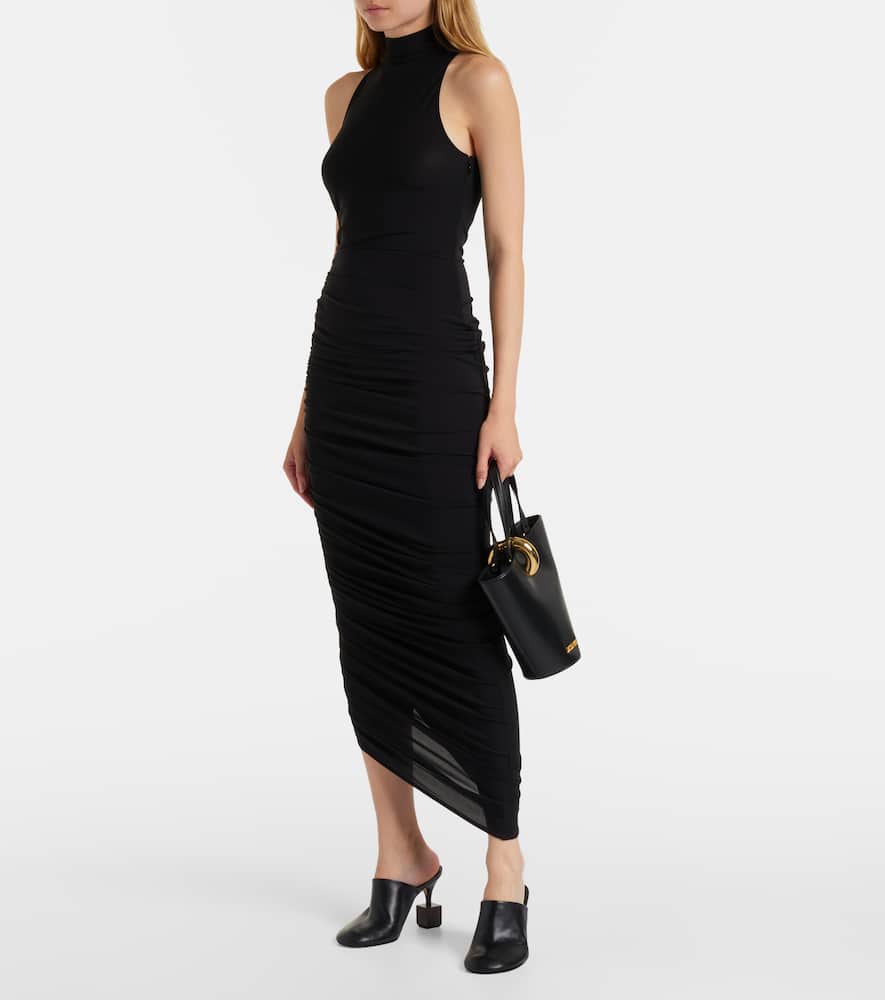 Piazza gathered jersey midi dress