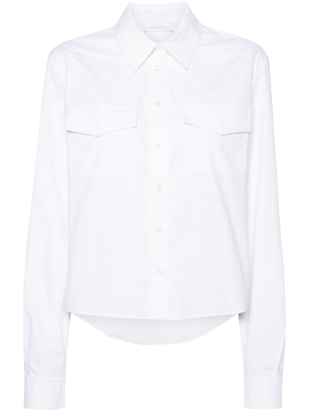 Long-sleeve cotton shirt - White