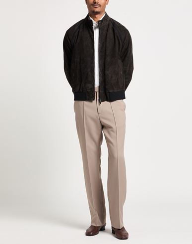 Man Jacket Dark brown Size 42 Lambskin