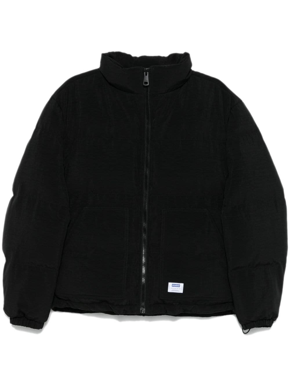 Logo-patch padded jacket - Black