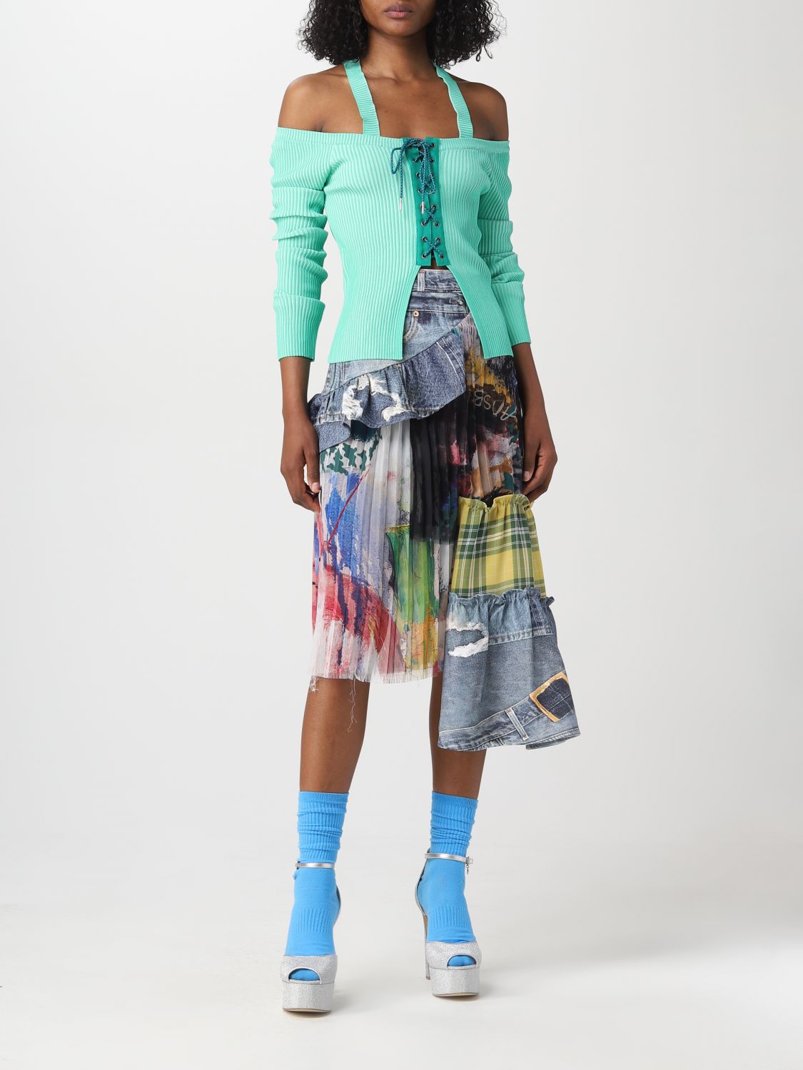 Top Woman color Green