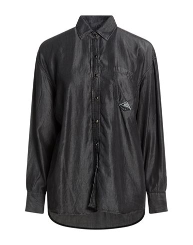 Roÿ Roger's Woman Denim shirt Charcoal Size M Lyocell