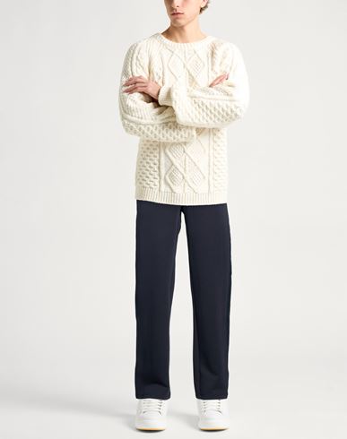 Man Pants Navy Size S Cotton, Polyester, Elastane