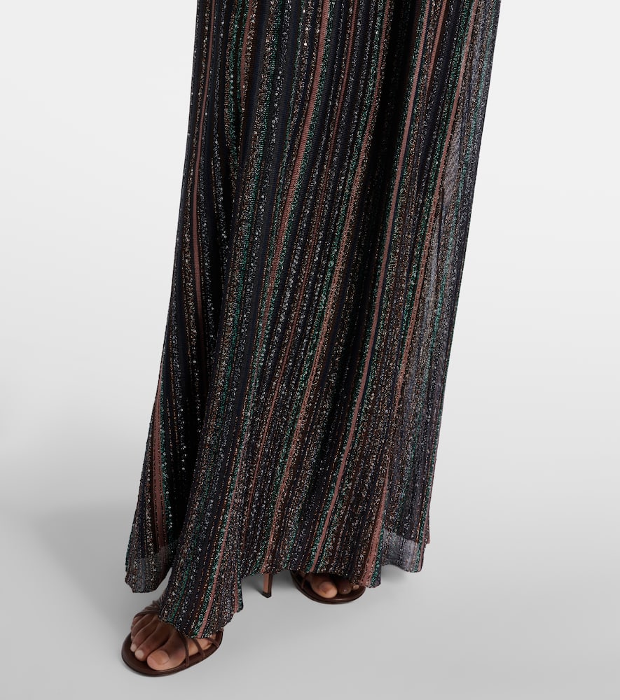 Sequined lamé maxi dress