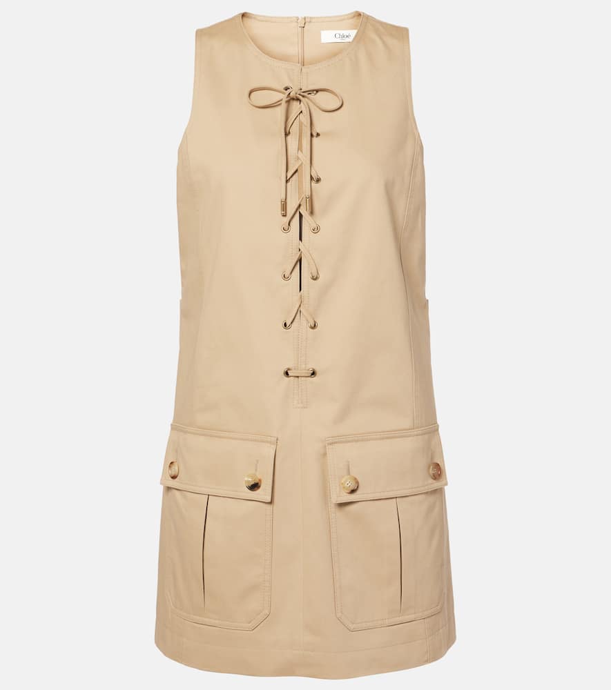 Chloé Cotton satin minidress