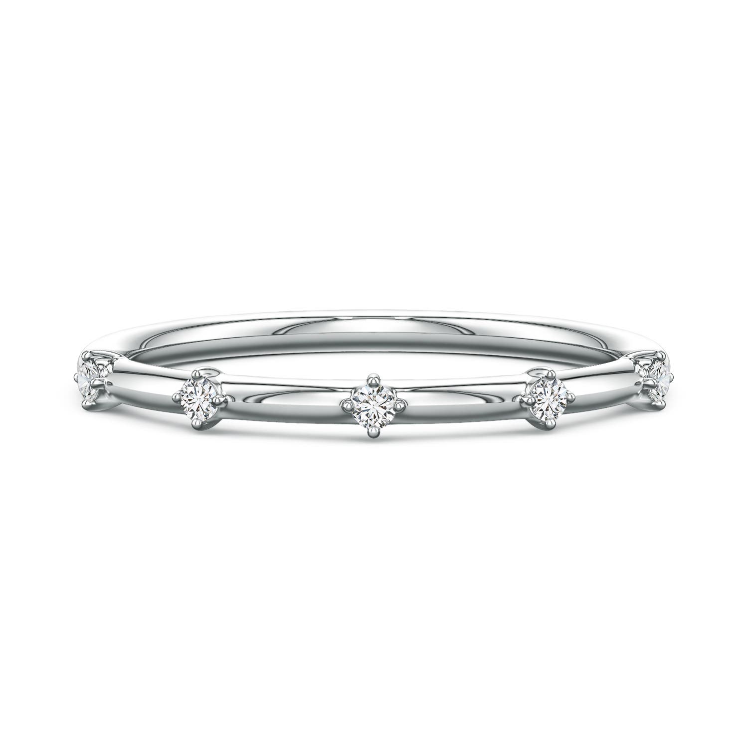 Angara 1.5 MM Round Diamond Five-Stone Station Ring in Platinum