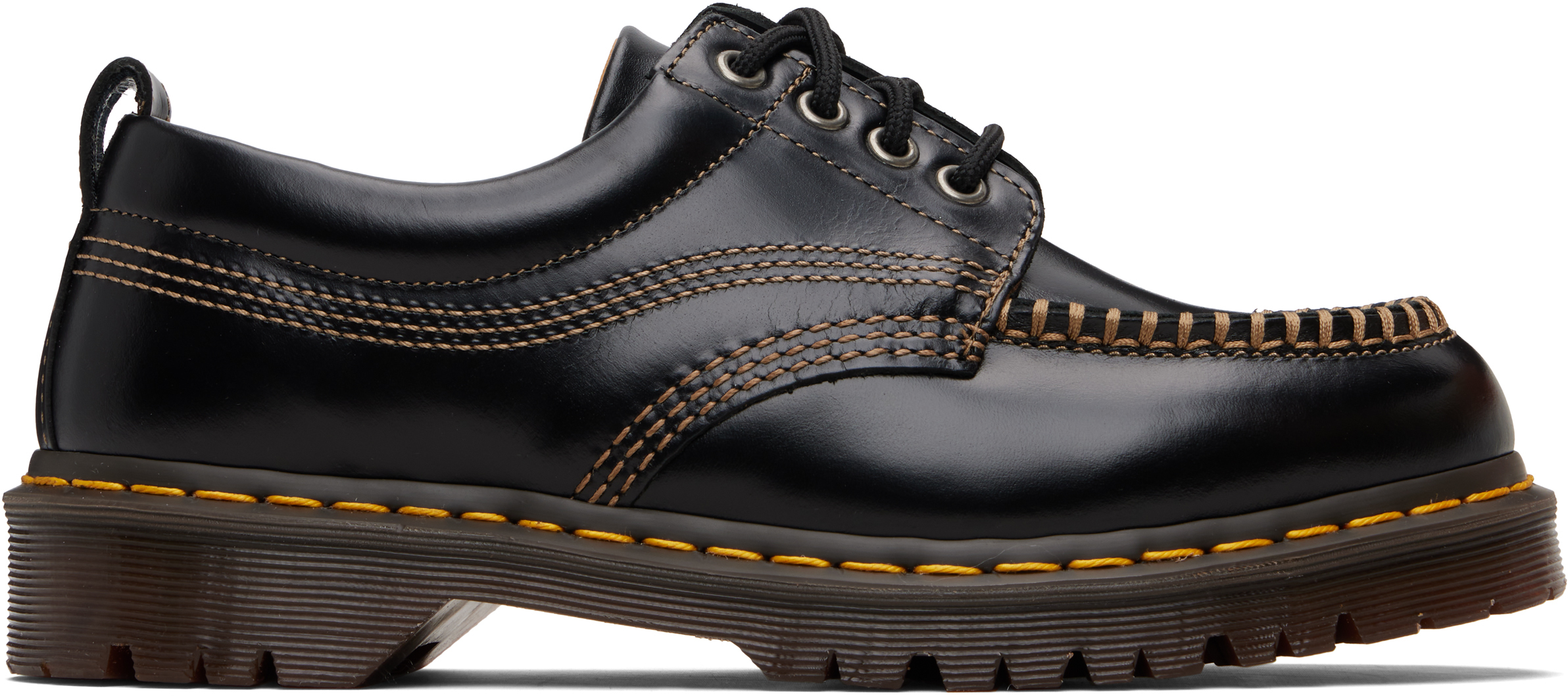 Black Leather Lowell Derbys