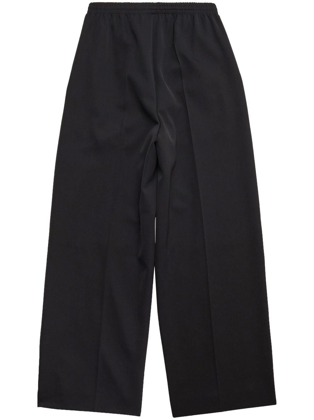 Elasticated waist wool trousers - Black