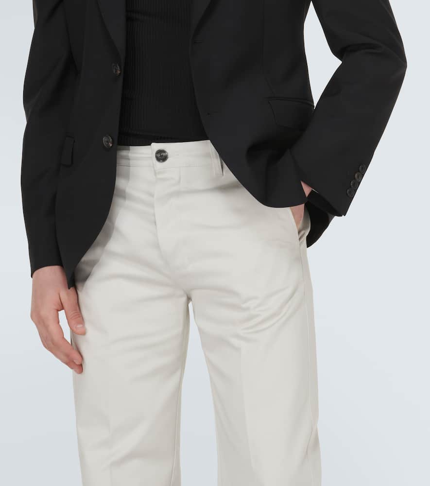 Straight cotton satin chinos