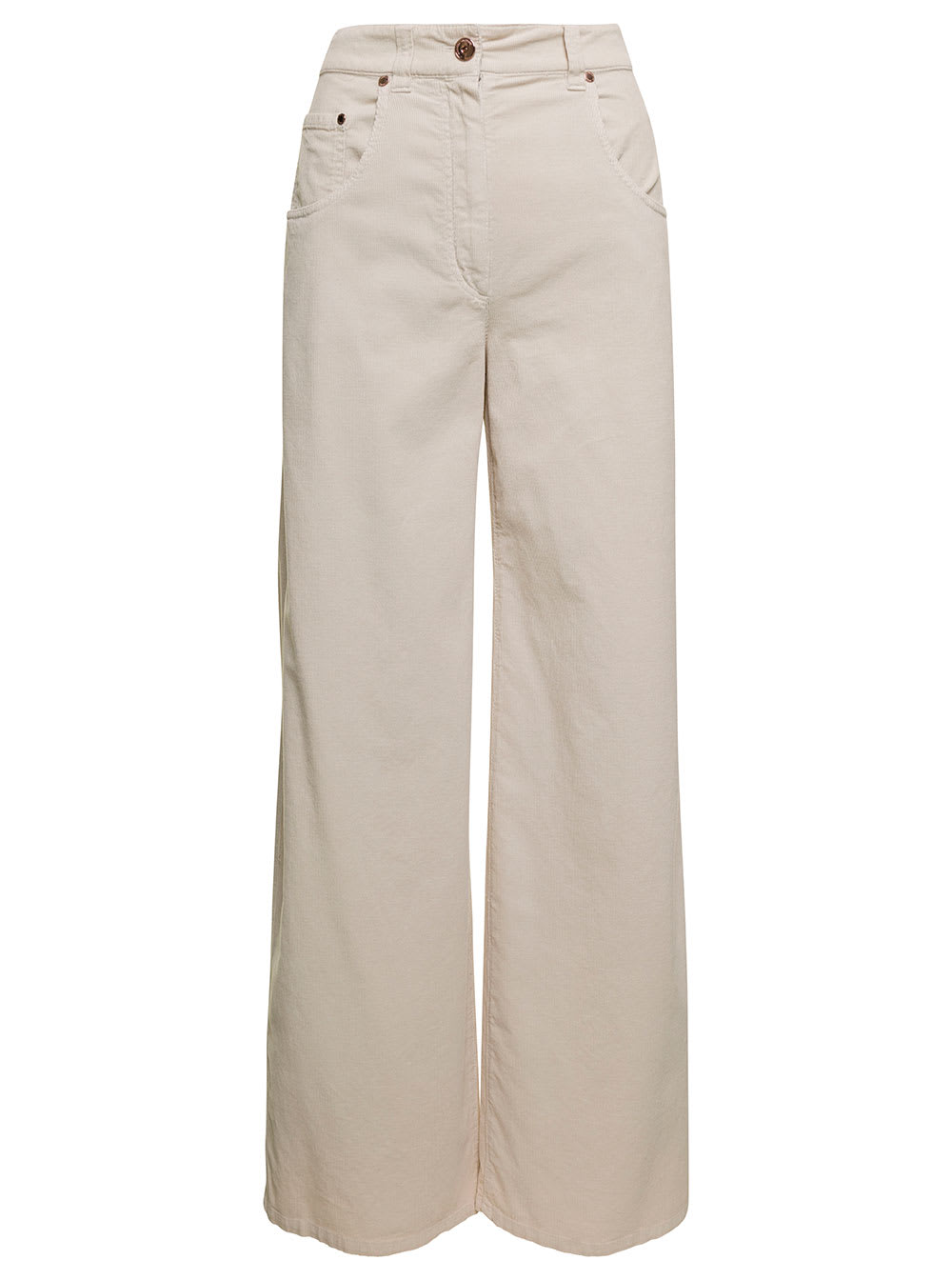 High-waist wide-leg jeans - Neutrals