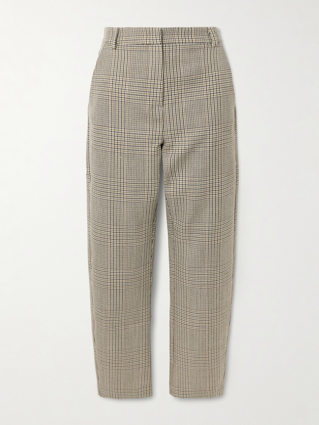 New York Houndstooth Wool Tapered Pants - Neutrals
