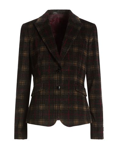 Woman Blazer Dark brown Size 4 Cotton