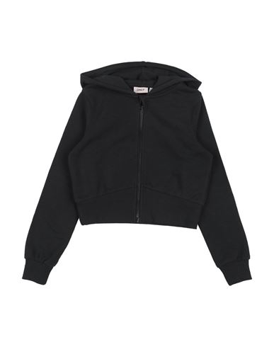 Kid Girl Sweatshirt Black Size 11 Cotton, Polyester
