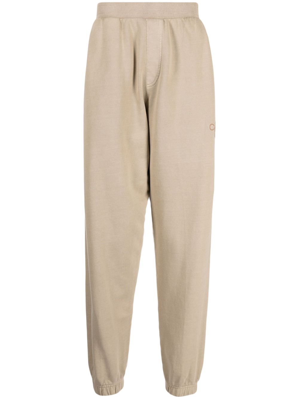 Logo-embroidered track pants - Neutrals