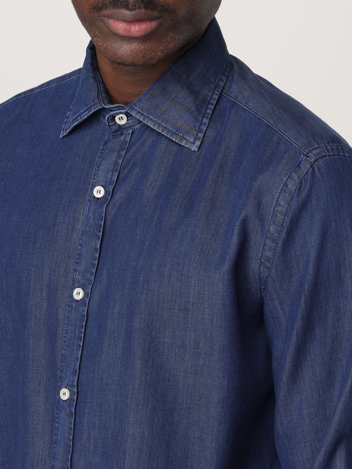Shirt Men color Denim