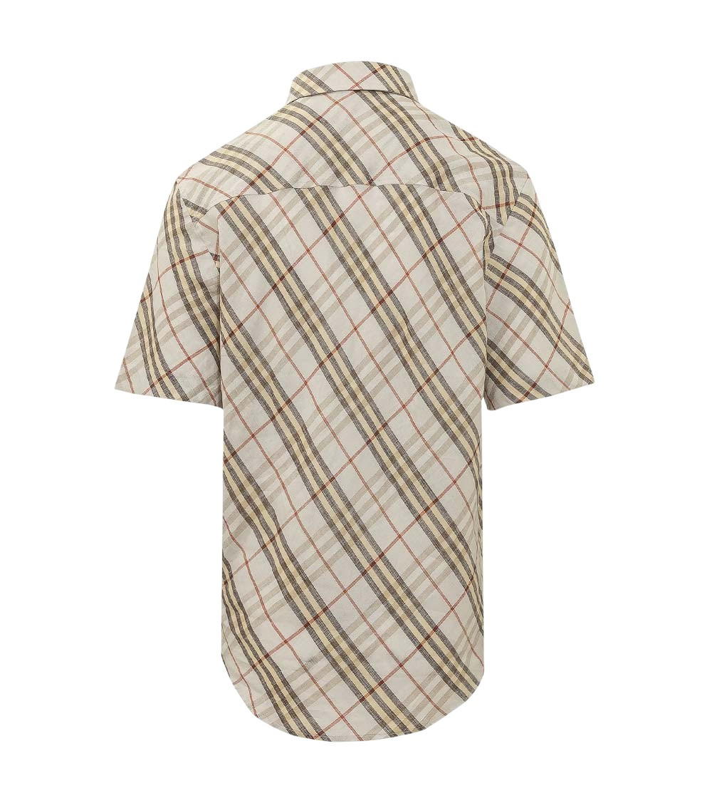 Beige Regular Check Shirt