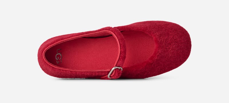 ® Women's Quill Ballet Flat in Red Ribbon