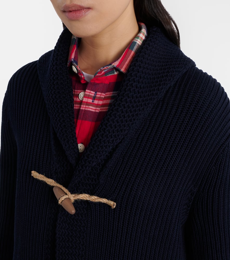 Cotton and silk cardigan