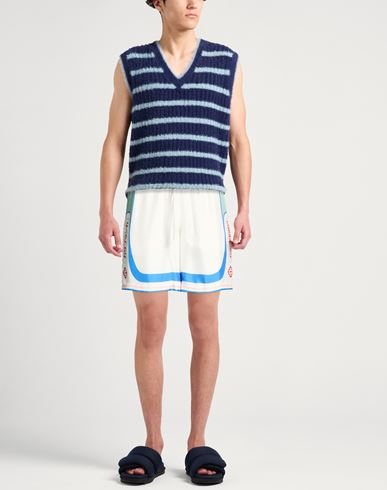 Man Shorts & Bermuda Shorts White Size L Silk