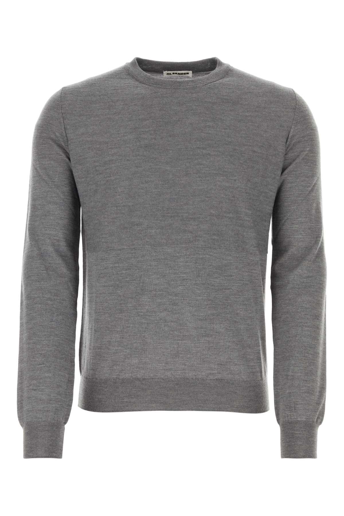 Virgin Wool Sweater — Gray