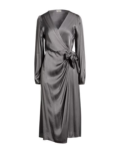 Woman Midi dress Grey Size S Viscose