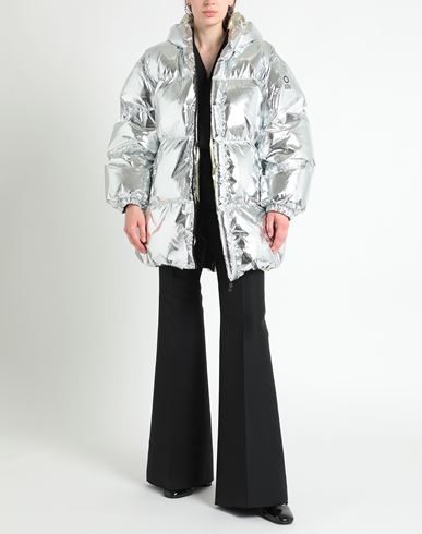 Woman Puffer Silver Size XS Polyester