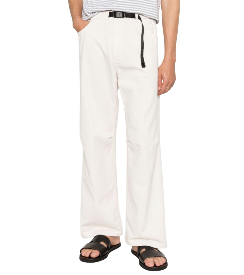 Off White Flat Front Pants