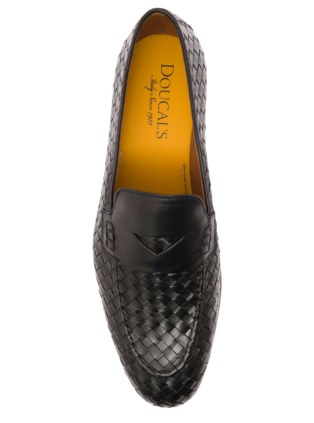 Woven leather penny loafers - Black