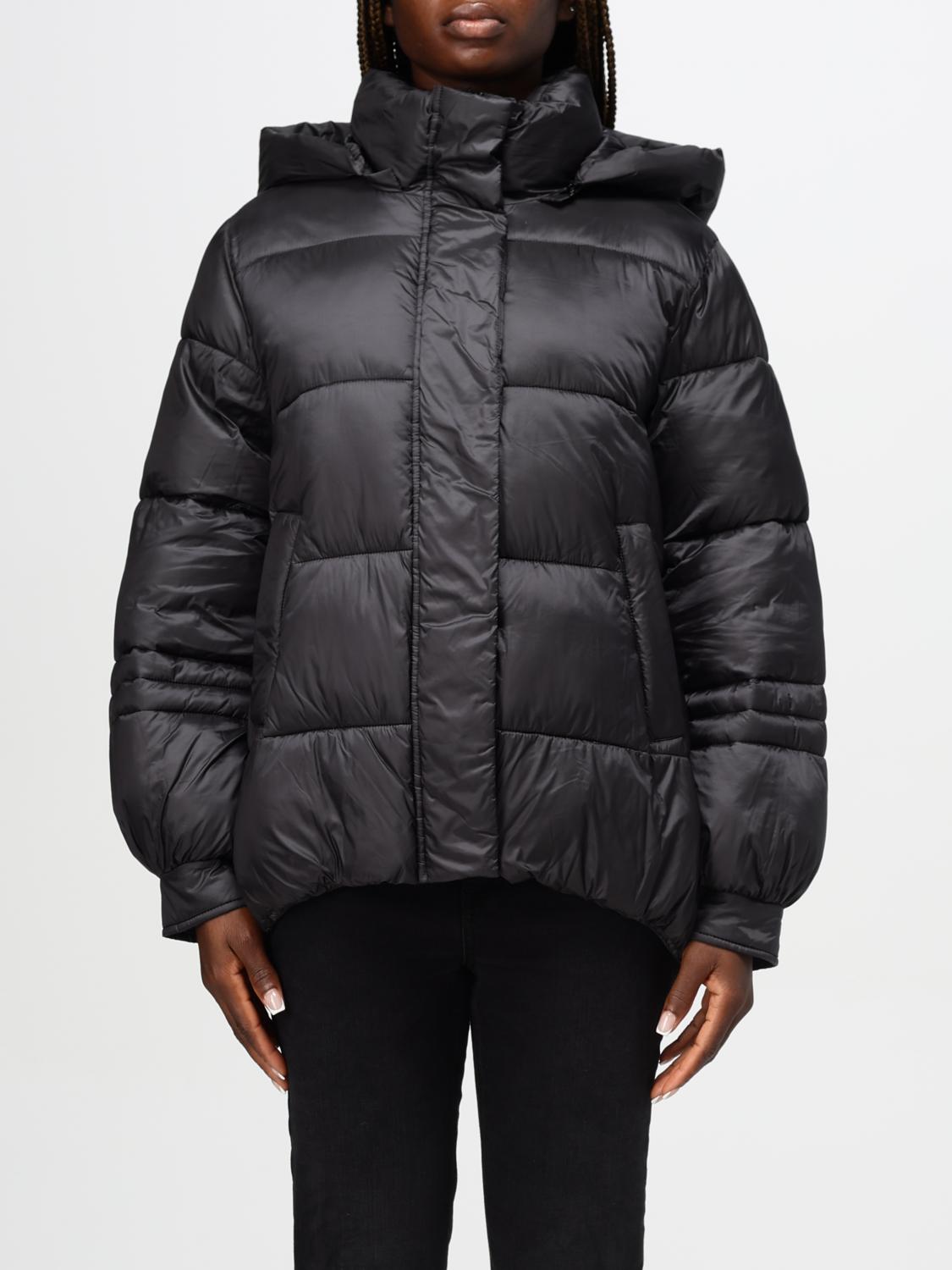 Striped jacquard puffer jacket - Pink