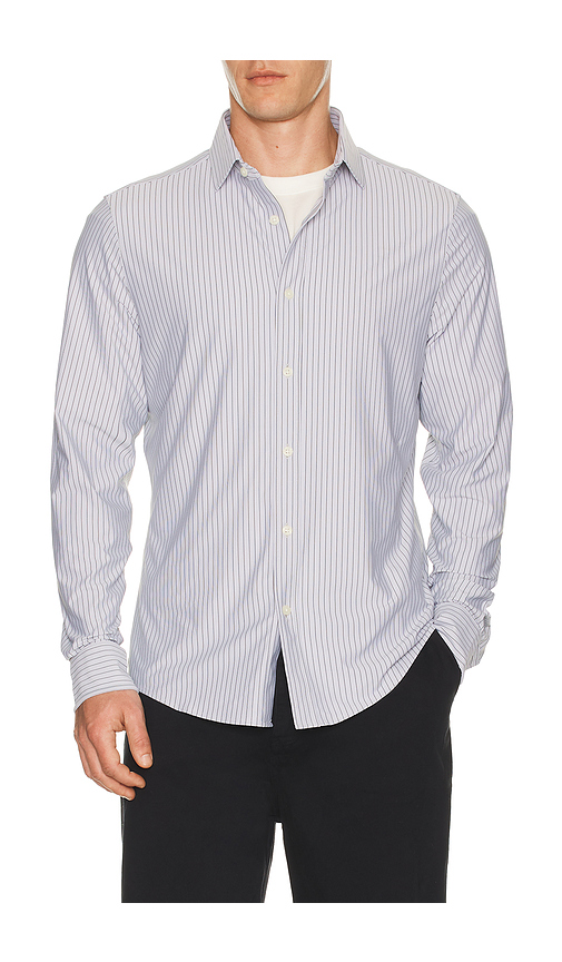 Rhone Commuter Shirt Semi Spread Collar in Grey. - XL/1X also in