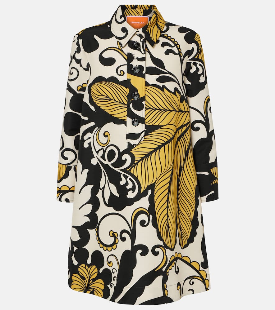 Artemis floral wool-blend minidress