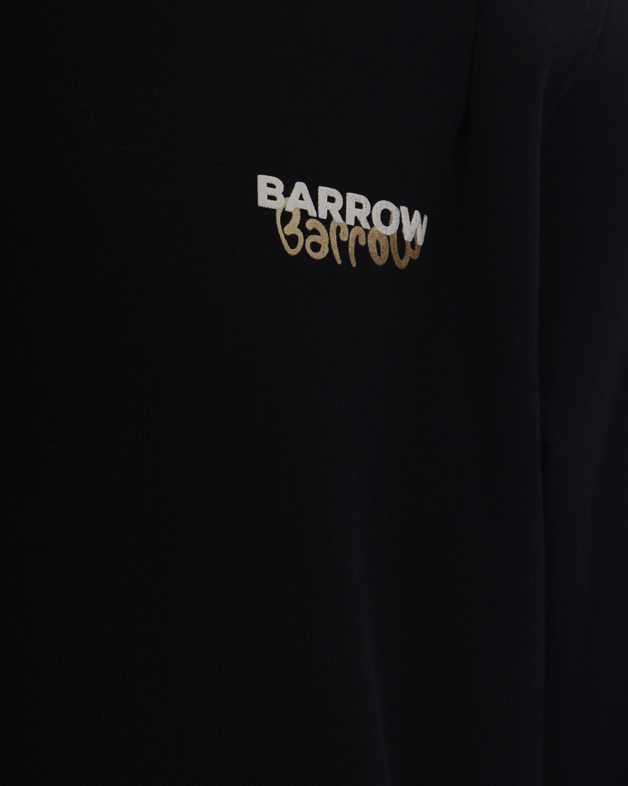Black Solid Hood Sweatshirt