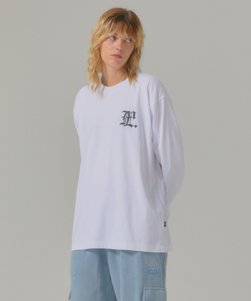 GOTHIC LONG SLV TEE white