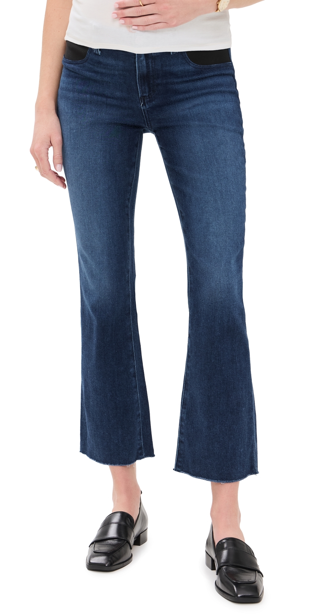 Claudine Maternity Jeans with Raw Hem Sail Away