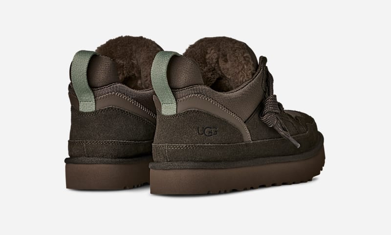 ® Men's Lowmel Suede/Textile/Recycled Materials Shoes in Dense Smoke/Artichoke