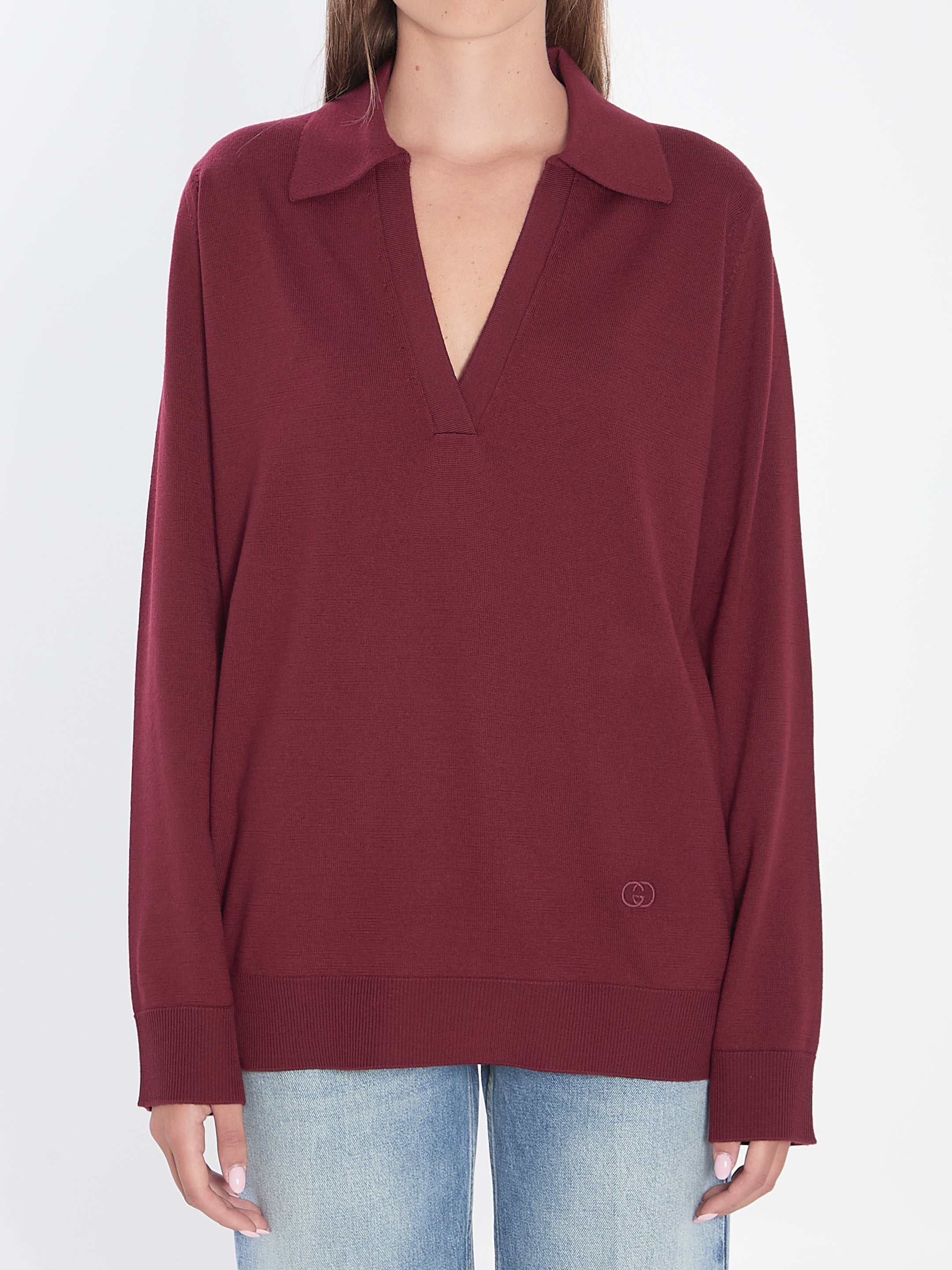 Wool V-neck Sweater