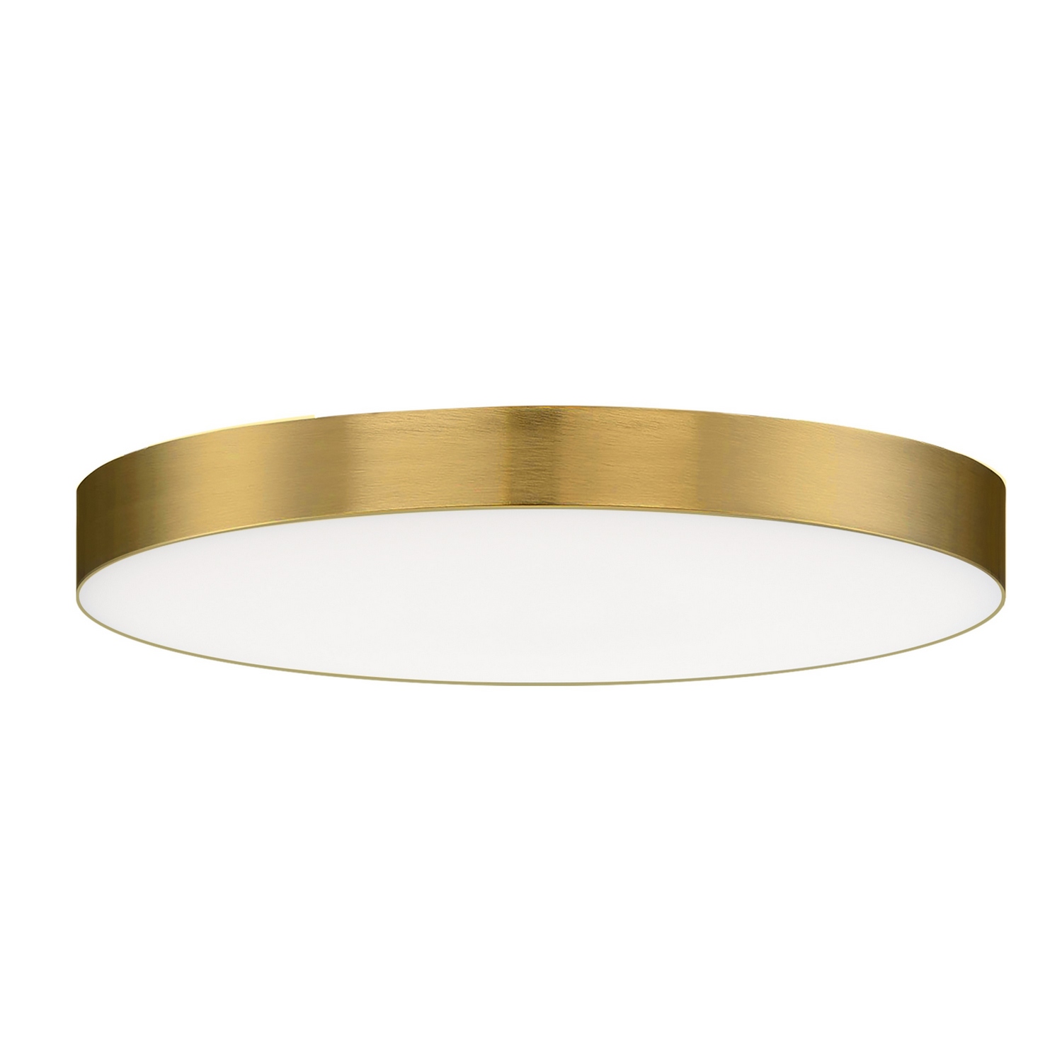 Satin Brass LED Flush Mount from the Trim Collection