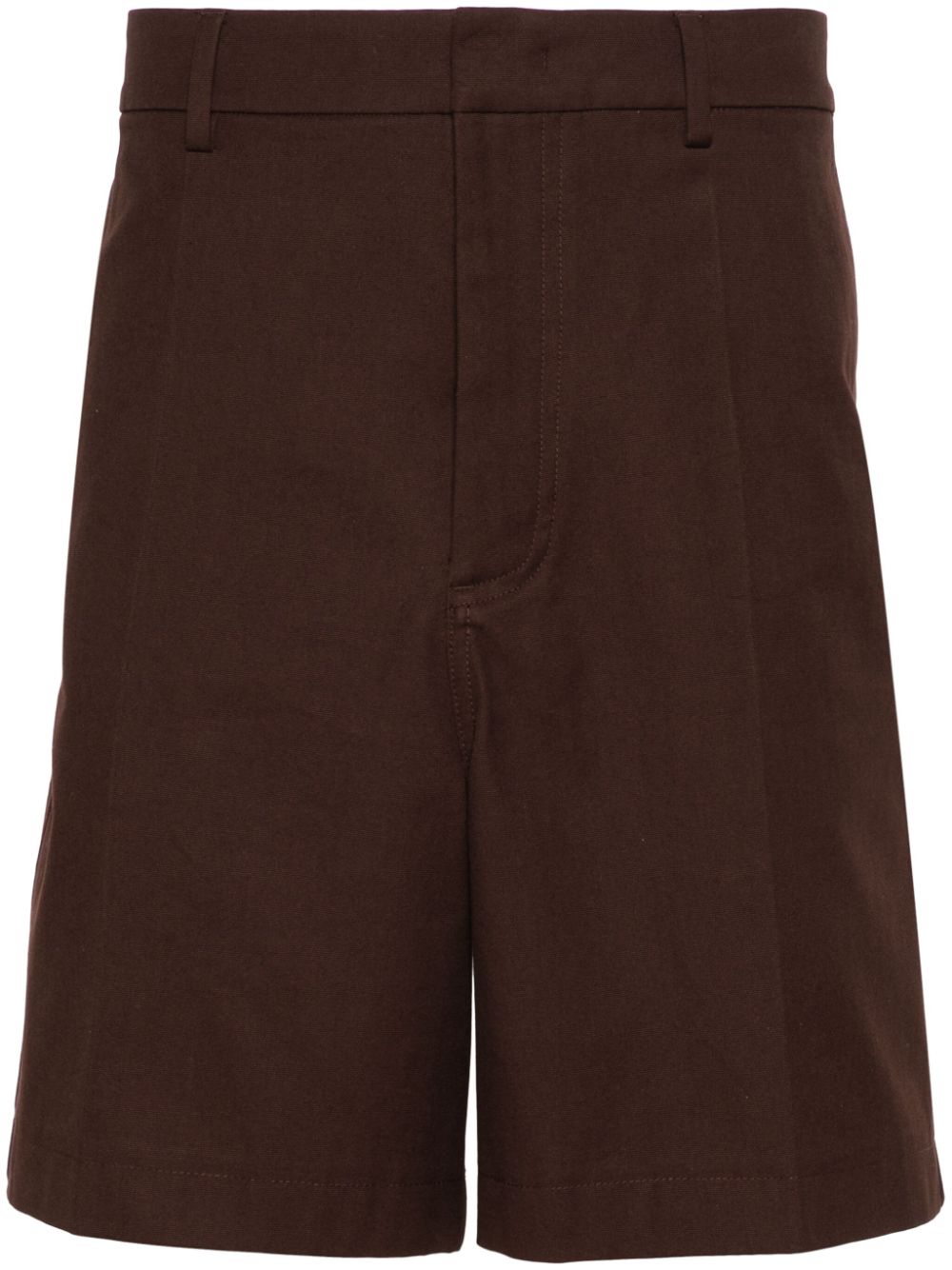 Pressed-crease shorts - Brown