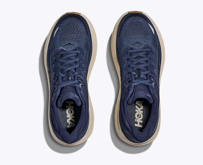 HOKA Men's Bondi 9 Shoes in Midnight Blue/Varsity Navy