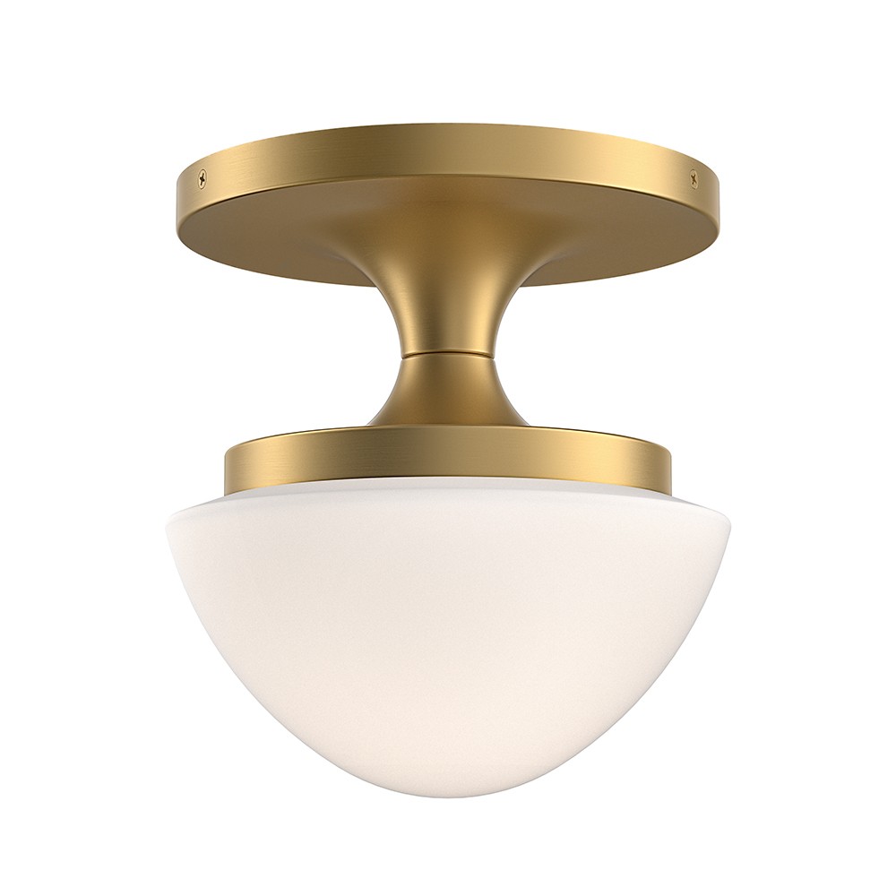 Lacquered Brass LED Semi-Flush Mount from the Knox Collection