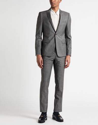 David Line Man Suit Grey Size 36 Virgin Wool