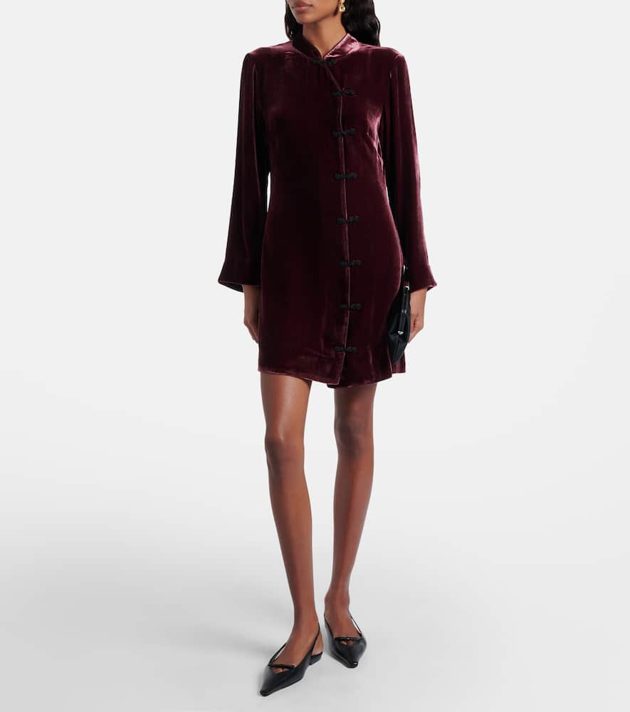 Delphina velvet minidress