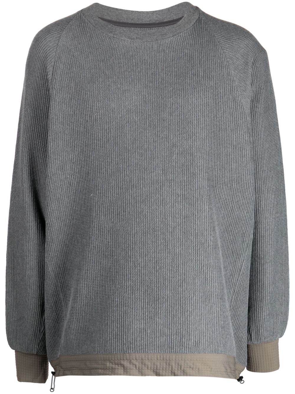Crew-neck cotton jumper - Grey