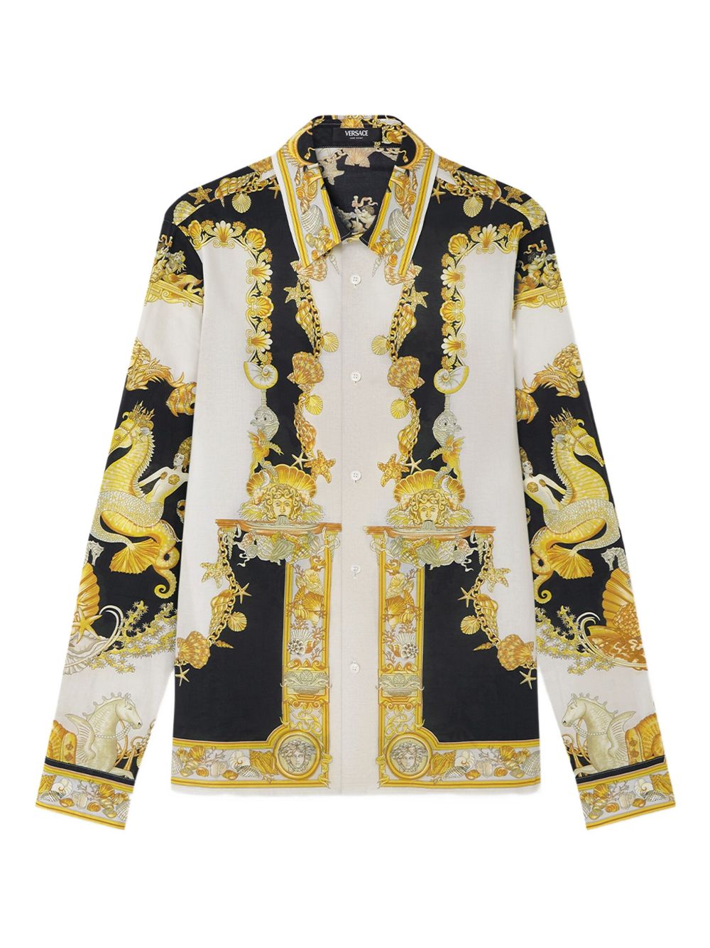 Versace Coral Theatre cotton shirt - Blue