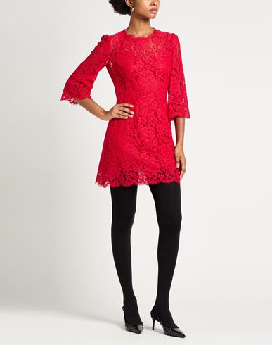 Woman Mini dress Red Size 2 Polyamide, Cotton, Viscose