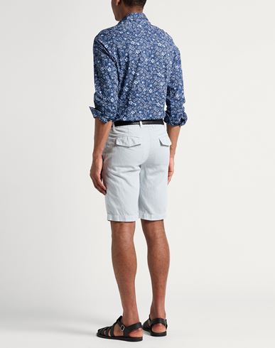 Man Shorts & Bermuda Shorts Grey Size 31 Cotton